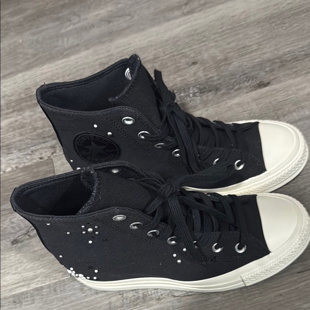 Converse Black and White High-Top Wedge - Picture 7 of 8